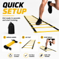 Agility Training Ladder Speed Footwork Exercise Ladder Portable Soccer Basketball Fitness Drill Equipment Carry Bag for Athletes.