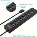 High Speed 4/7 Ports USB HUB 2.0 Adapter Expander Multi USB Splitter Multiple Extender with LED Lamp Switch for PC Laptop.