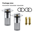 Bathroom Sink Plug Stopper Stainless Steel Filter Basket Sink Drain Hair Catcher for Washroom Restroom Kitchen. 