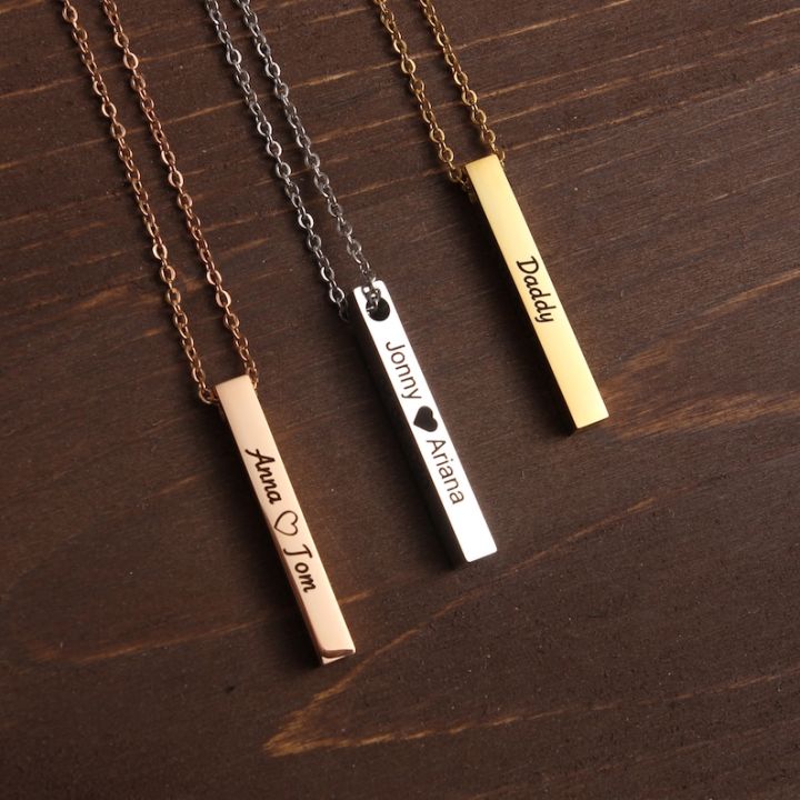 Customize Bar Pendent Necklace