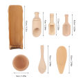 Sensory Bin Tools Toy Pre Teaching Safe Educational Wooden Bowls Scoop Toys for Transfer Work Fine Motor Learning. 