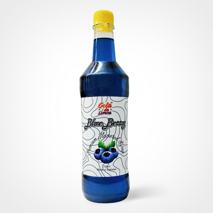 Blueberry Syrup - Fresh Fruit Flavoring Syrup - Premium Flavored Syrup - Sharbat - 750ml - Gola Da Limca
