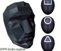 Squid Game Mask  | Squid game costume| Front Man & Guard Masks (Circle, Triangle, Square) - Squid Game Mask - Premium Quality Cosplay Costume - squid game mask. 