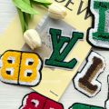 Fluff embroidery no adhesive letters patches for clothing decoration needlework/sewing DIY crafts. 