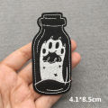 Black and White Embroidery Patches for Clothing Punk Skull Applications Iron on Patches Sewing Clothes Stickers. 
