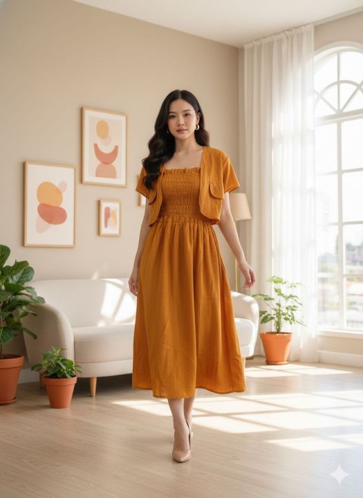 2 ရောင် 2 in 1 Dress