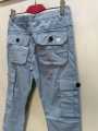 Mens stetch twill blended 6 pockets cargo mobile pant lite blue by RareTex.
