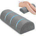 Half Moon Bolster Semi-Roll Knee Pillow Ankle & Knee Support Elevation Back Lumbar Neck Relief Pain Quality Memory Foam Filling. 