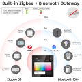 Smart Home 4 Inch Touch Screen Central Panel Zigbee Gateway Wireless Hub Voice Control Tuya WiFi Bluetooth Mesh Built In Alexa. 