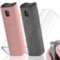 2 In 1 Phone Screen Cleaner Spray Portable Tablet Phone Touch Screen Cleaner Microfiber Cloth Set Glass Mini Cleaning Artifact.