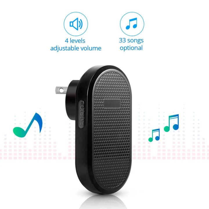 Wireless%20Doorbell%20with%2033%20Songs%20Melody%20Smart%20Home%20Welcome%20Chime%20Kit%204%20Level%20Volume%20Intelligent%20Door%20Bell%20150m%20Transmission%20-%20Image%203