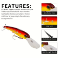 1pc 20cm Floating Fishing Lure with Hooks - Lifelike Artificial Bait for Freshwater and Saltwater Fishing.