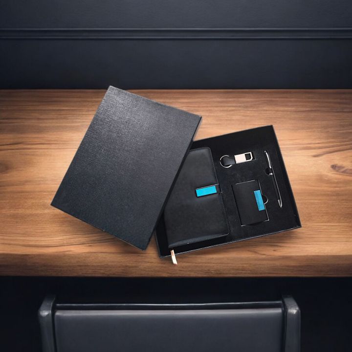 Premium Gift Set Box With Diary Ballpen Card Case and Keychain