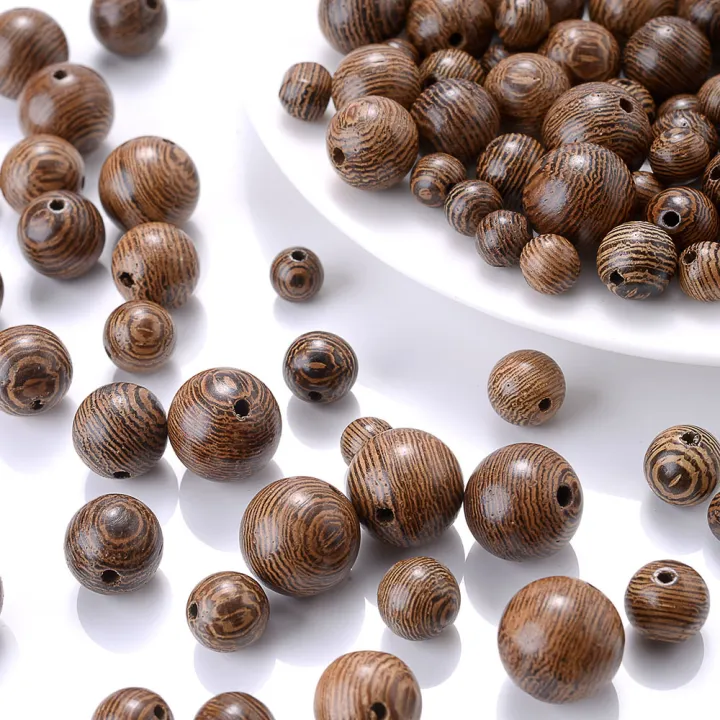 20-100pcs%206/8/10/12mm%20Wood%20Loose%20Beads%20Natural%20Crude%20Wooden%20Beads%20For%20Jewelry%20Making%20Bracelet%20Necklace%20Earring%20DIY%20Keychain%20-%20Image%204