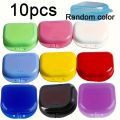 5/10Pcs Denture Bath Storage Box Fake Teeth Orthodontic Retainer Case Mouth Guard Container Plastic Organizer Oral Hygiene Tools. 