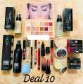 Deal 10 Full Makeup Kit  Foundation, Primer, Eyeshadow, Compact, Lipstick, Fixer, Powder & Blender  Complete Face Makeup Set. 