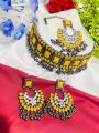 Emitation Choker Necklace Set Earring tikl For Women - Necklace For Girls.