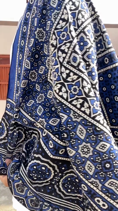 Neel Blue | Siraiki or Saraiki | Multani Ajrak For Men & Women SA-01-02