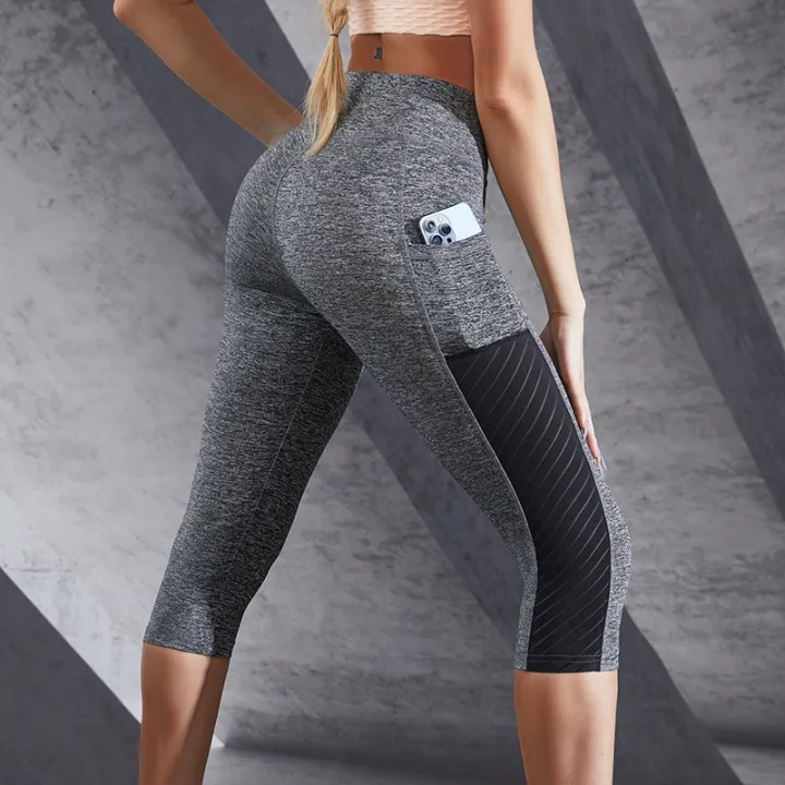 Mesh%20Yoga%20Shorts%20Female%20High%20Waist%20Pocket%20Sport%20Shorts%20Push%20Up%20Butt%20Workout%20Running%20Quick%20Drying%20and%20Breathable%20Casual%20Shorts%20-%20Image%203