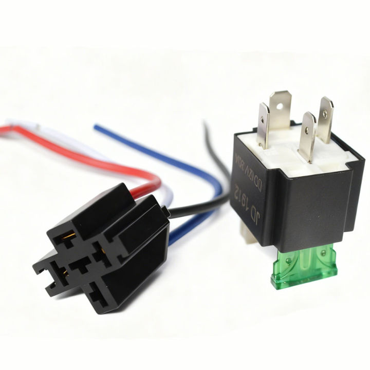 QXNY%201Set%204-Pin%20Car%20Relay%20DC%20with%20Socket%20Base/Wires/Fuse%2012V%2030A%20%20Automobile%20Control%20Device%20with%20Line%20High%20Quanlity%20-%20Image%202