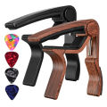 Miwayer Guitar Capo for Acoustic and Electric Guitars Rosewood Color with 5 Picks.