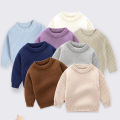 2024 Autumn Newborn Baby Girl Boy Knitted Sweater Long Sleeve Winter Sweater Solid Loose Pullover Casual Tops 3M-6Y Kids Clothes. 