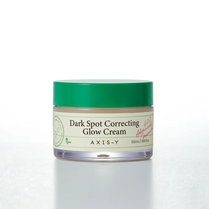 "AXIS-Y Dark Spot Correcting Glow Cream – 6+1+1 Advanced Formula, Brightening & Hydrating Face Moisturizer, Vegan, 50ml"