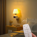 LED night lamp bedside lamp bedroom lamp dimmable timer switch with remote warm color light eye protection energy saving. 