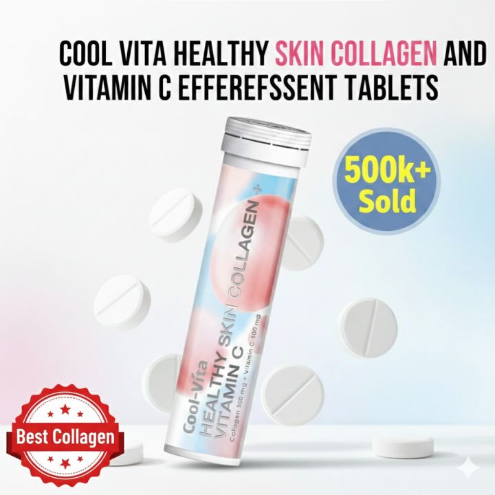 COOL VITA HEALTHY SKIN COLLAGEN AND VITAMIN C EFFERVESCENT TABLETS Coolvita