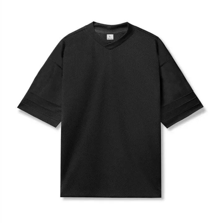 Running%20T-shirt%20Men%20Oversized%20Dropped%20Shoulder%20V-neck%20Half%20Sleeve%20Fitness%20T%20Shirt%20Summer%20Mesh%20Loose%20Gym%20Clothing%20Sports%20Jerseys%20-%20Image%207