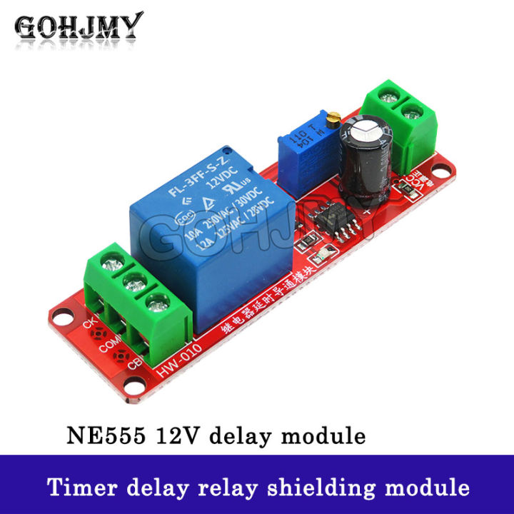 NE555 delay module monostable switch relay delay on/off switch (12V ...