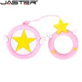 Cartoon USB Flash Drive Cute Memory Stick Pink Stars Pen Drive Beautiful Girly Heart Key Chain Pendrive 128GB 64GB Gift for girl. 