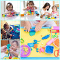 Clay and Dough Modelling Tools Kit Rollers Molds Cutters Plastic Assorted Designs Play Dough Extruders Tools Toy Set.