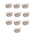 10PCS Rhinestone Button Craft Flatback Sewing Accessories Apparel Rhinestone Button Flower Buttons Garment Buckle Pearl Hairpin. 