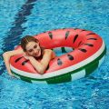 Water Donuts 2-piece Set Watermelon Pattern Pool Inflatable Air Washer Swimming Party Adults and Children Water Play Supplies. 