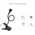 360° Flexible Clip on Desk Lamp USB Eye-Caring Reading Table Light Night Light Study Bedside Clamp Lamp for Books. 