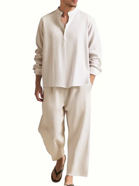 Men's%20Long%20Sleeve%20Shirt%20and%20Pants%20Suits%20Men%20Beach%20Wear%20Tracksuit%20Solid%20Color%20Shirts%20Sweatpants%20Hawaiian%20Vacation%20Men's%20Clothing%20-%20Image%206