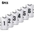 6/12PCS Kid's Football Pinnies Quick Dry Soccer Jersey Youth Sports Scrimmage Basketball Team Training Numbered Bibs Sports Vest.