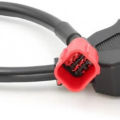 OBD2 Diagnostic Adapter Cable – 6‑Pin to 16‑Pin for Moto Guzzi, Piaggio & Vespa Motorcycle Engine Fault Diagnosis, 1PC. 