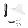 3Pcs Kit Men's Beard Shaper Tool Beard Shaping Styling Comb Template Clippers Beard Comb Scissors Beard Shaping Tool Set. 