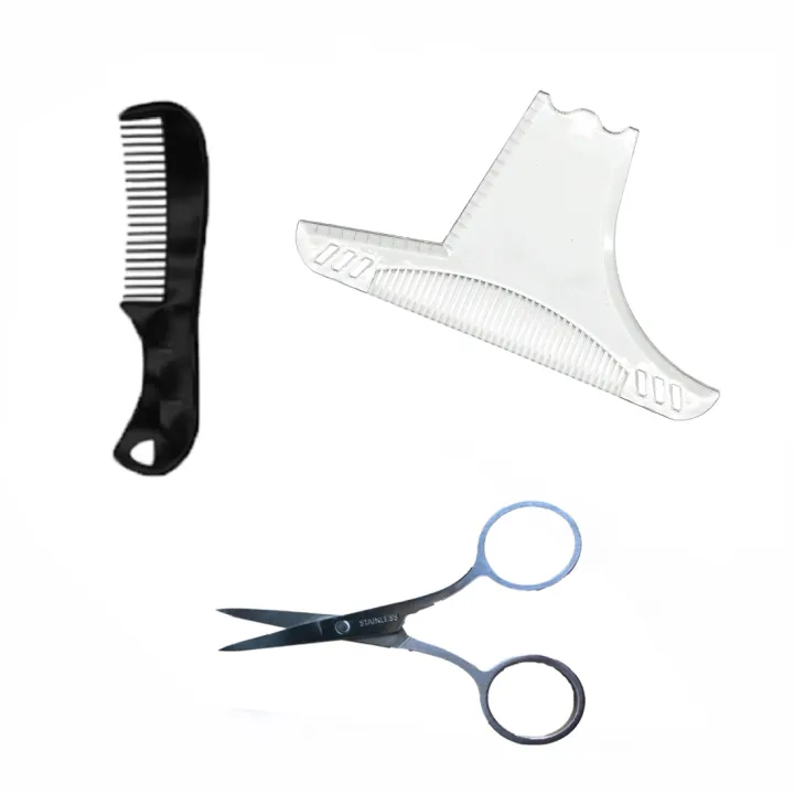 3Pcs%20Kit%20Men's%20Beard%20Shaper%20Tool%20Beard%20Shaping%20Styling%20Comb%20Template%20Clippers%20Beard%20Comb%20Scissors%20Beard%20Shaping%20Tool%20Set%20-%20Image%206