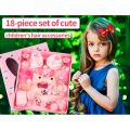 Children's Hair Accessories 18-Piece Set Boxed Korean Cute Princess Super Fairy Hairpin for Girls Baby Girls Headdress HairpinCo.