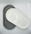 Handmade Oval Concrete Trinket Trays, Jewelry Tray, Candle tray, Tray for Decoration. 
