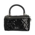 Barbie Collection Rhombus Grid Crossbody Hangbag(Black). 