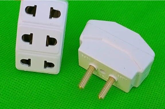 2 Pcs Travel Adapter, Multi Plug, 2 Pin Plug, 3 outlet sockets of 2 Pin ...