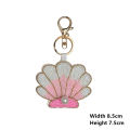 Beaded Patch Sequin Rhinestones Crab Starfish Seashell Conch Keychain For Embellishing Bag Charm Decor. 