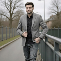Men's Outdoor Casual Work Jacket Heavyweight Warm Lined Coat Plus Size Single-Breasted Winter Wear.