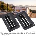 1pair RV Air Vent Louver Professional Bathroom Office Ventilation Outlet Grille Louver For Boat Yacht Accessories Black. 