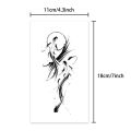 Ink double koi pattern long-lasting waterproof temporary tattoo stickers simulated non-reflective fake tattoos arms and legs. 