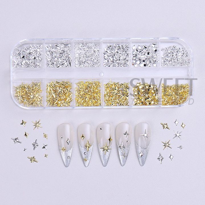12%20Grids%20Gold%20Silver%20Stars%20Nail%20Charm%203D%20Metal%20Rivet%20Star%20Nail%20Art%20Decoration%20Y2K%20Punk%20Style%20Manicure%20Accessories%20Nail%20Supplies%20-%20Image%203
